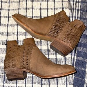 Tan Heeled Booties